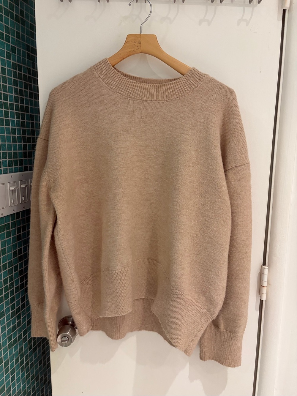 Women’s Cream Relaxed Crewneck Sweater
